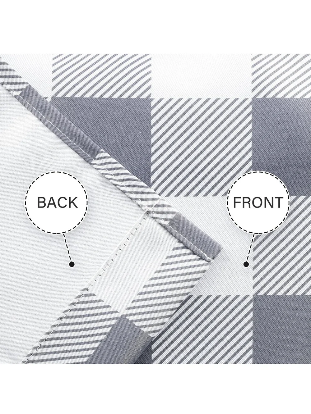 🩶 Gray Buffalo Check Kitchen Valance (2) NEW